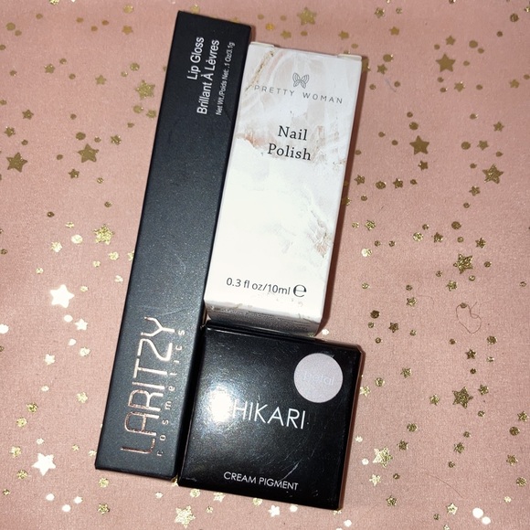 All new! Pretty in Pink Bundle: Nail Polish, Lip Gloss, Eye shadow - Picture 2 of 8